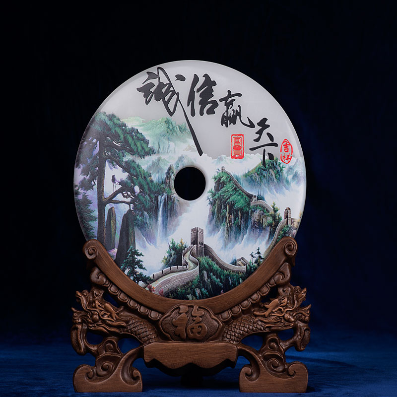 玉平安扣-誠信贏天下-圖案及logo可任意定制